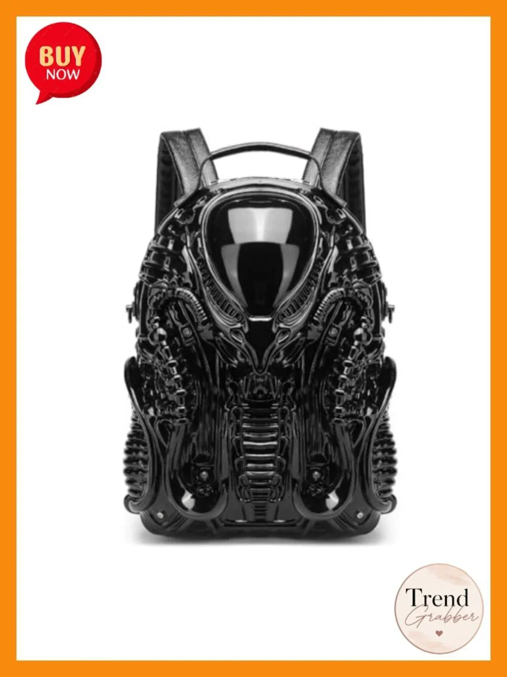 Goth Alien Backpack PVC Y2K Xenomorph Purse